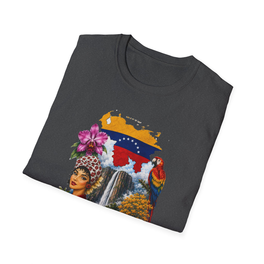 Venezuela Vintage Travel T-Shirt — Arepa, Angel Falls & Floral Retro Tee