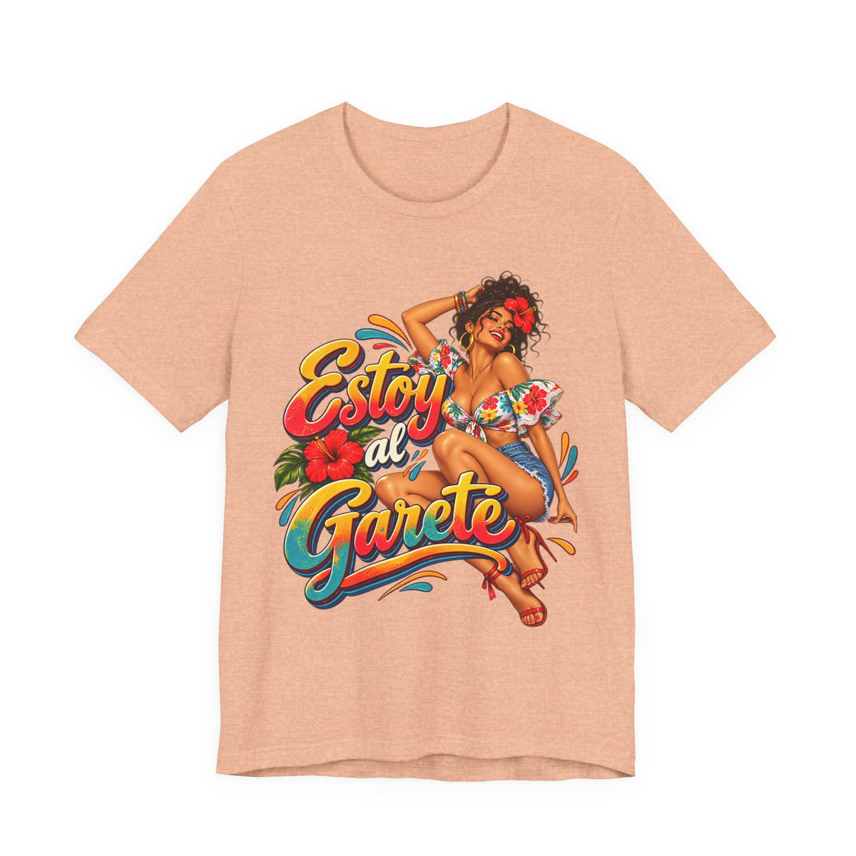 Camiseta UNISEX JERSEY BELLA+CANVA 3001 "Estoy al Garete-Boricua"