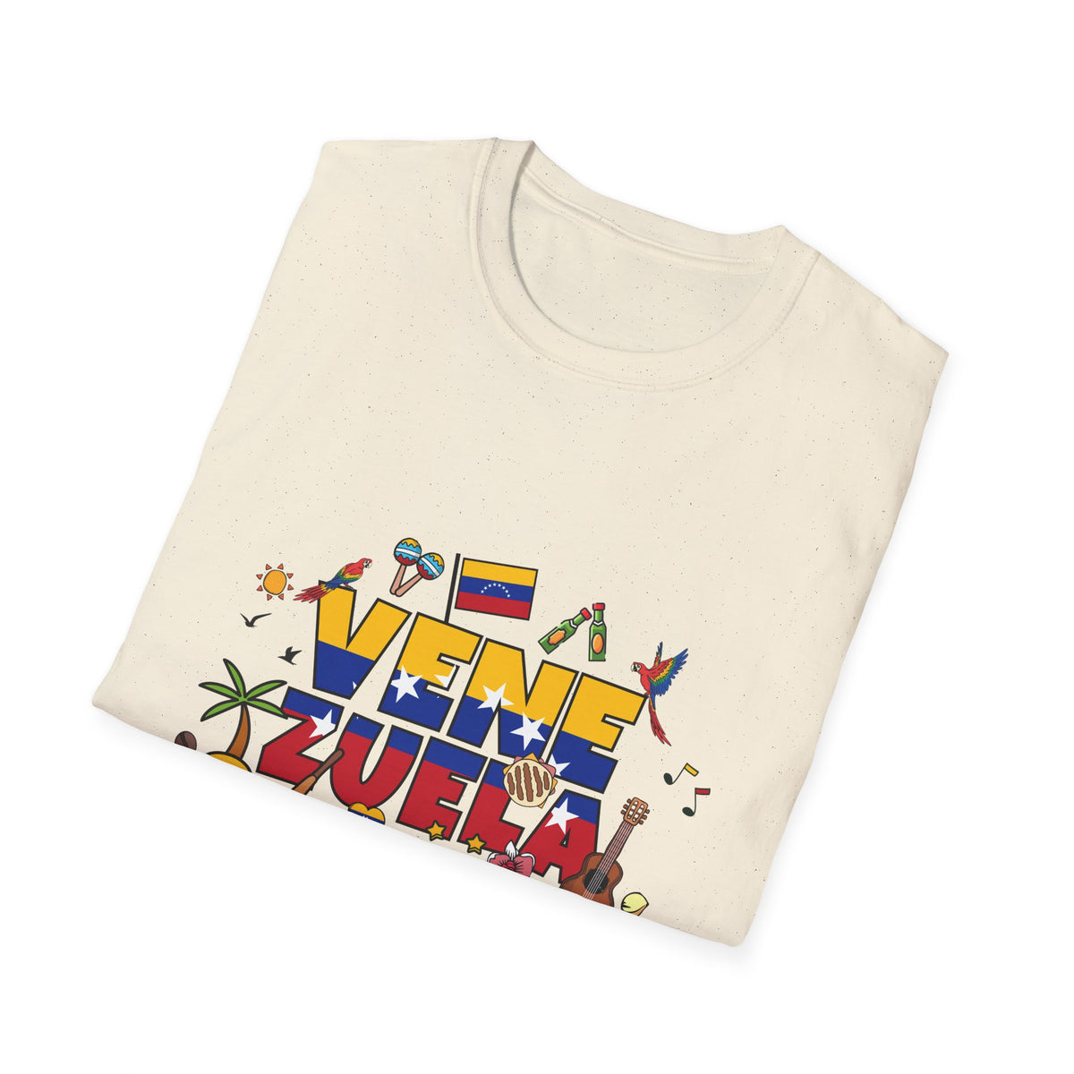 Venezuela Pride T-Shirt — 'Venezuela' Colorful Flag & Cultural Icons Tee
