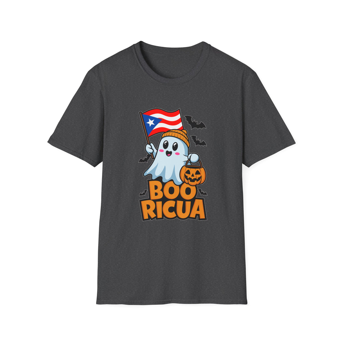 Boo Ricua T-Shirt — Puerto Rican Flag Halloween Ghost Tee