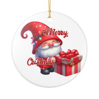 Merry Christmas Santa Ceramic Ornament