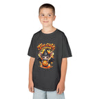 Camiseta infantil de Halloween — Diseño de murciélago y calabaza "Too Cute to Spook"