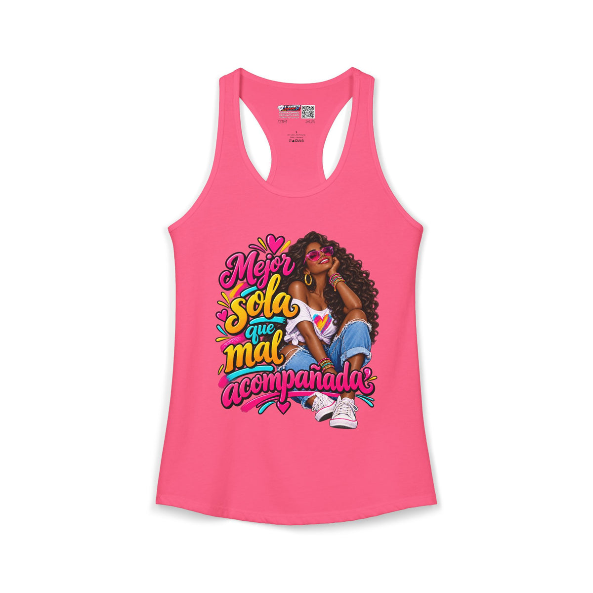 Mejor Sola Que Mal Acompañada-Latina Women's Ideal Racerback Tank TopSport