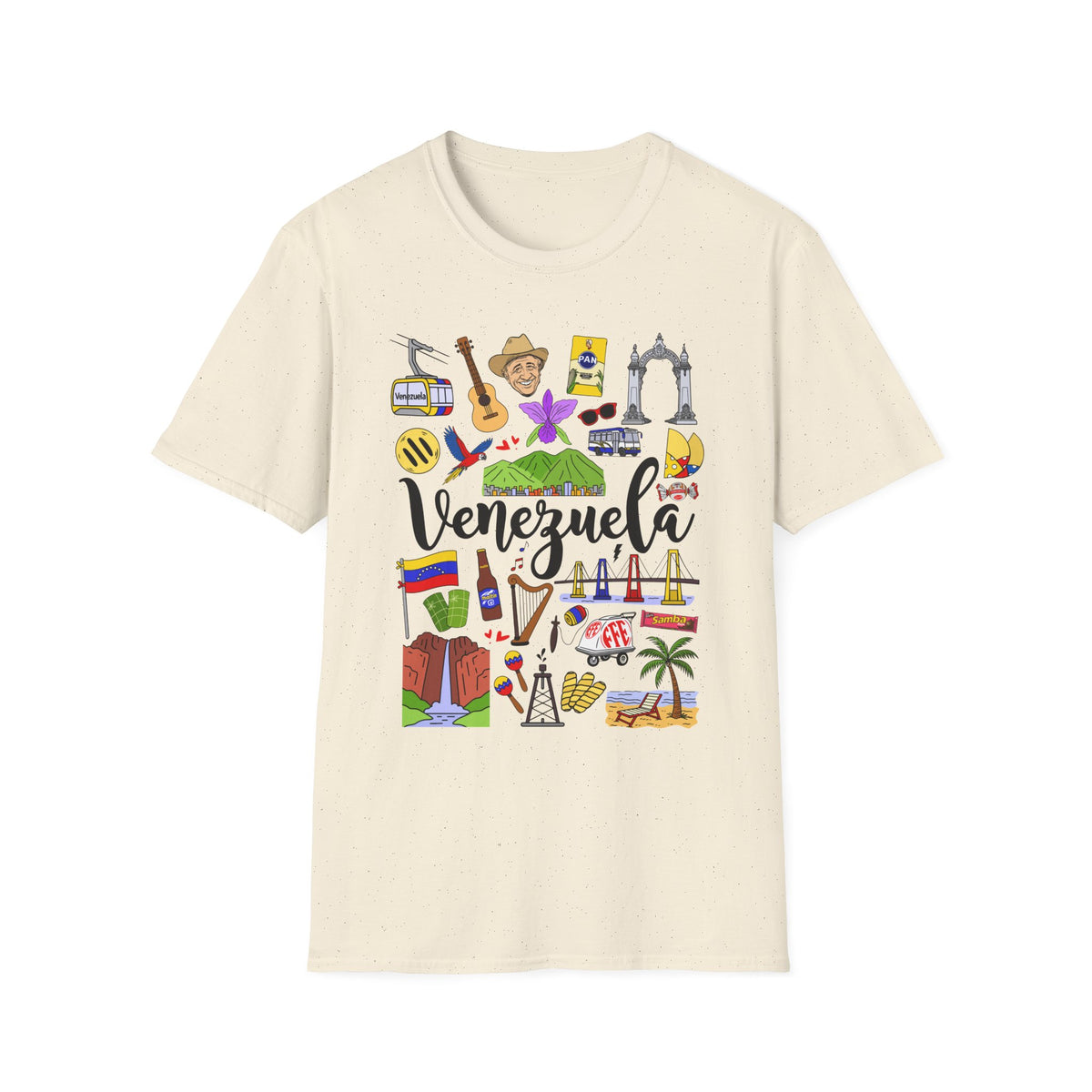 Venezuela Icons T-Shirt — Colorful Travel & Culture Graphic Tee