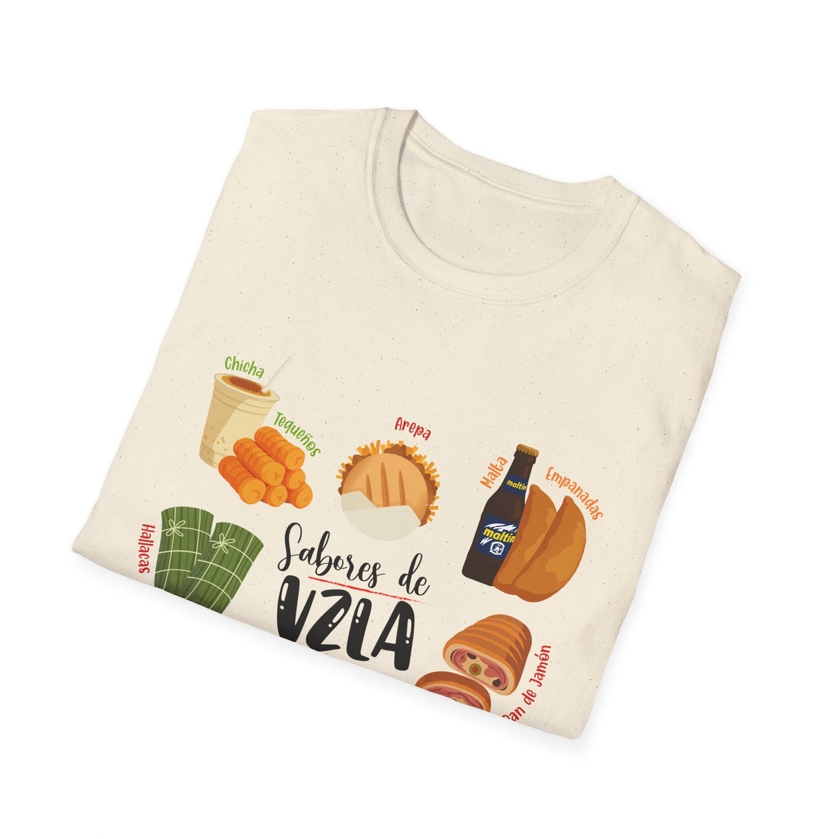 Venezuelan Foods T-Shirt - 'Sabores de Vzla' Illustrated Food Tee