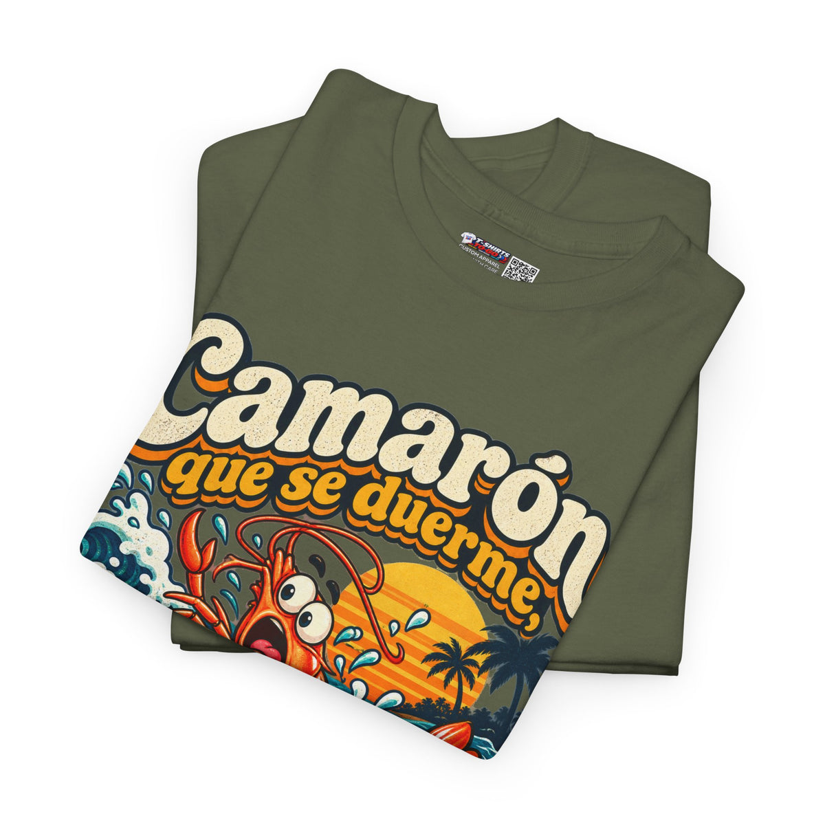 Camarón Que Se Duerma Unisex Heavy Cotton Tee