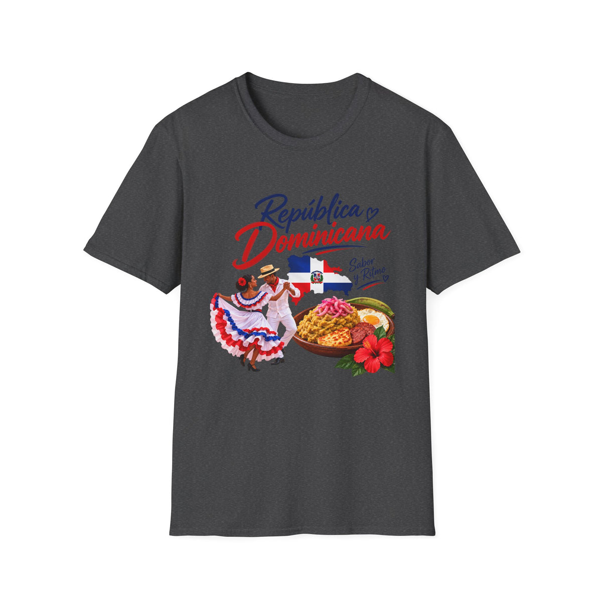 Camiseta gráfica colorida UNISEX Sabor y Ritmo GILDAN_6400