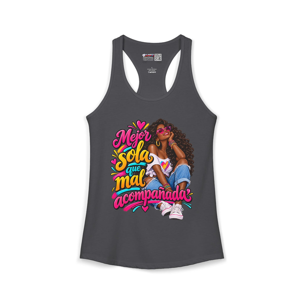 Mejor Sola Que Mal Acompañada-Latina Women's Ideal Racerback Tank TopSport