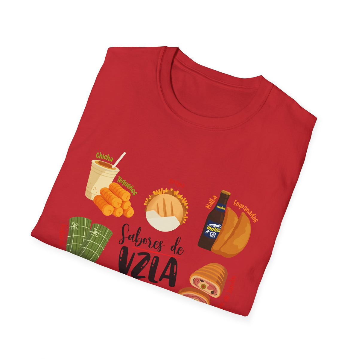 Venezuelan Foods T-Shirt - 'Sabores de Vzla' Illustrated Food Tee