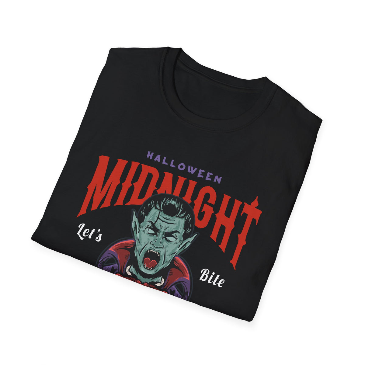 Midnight Vampire Halloween T-Shirt — Let’s Bite Vintage Horror Tee