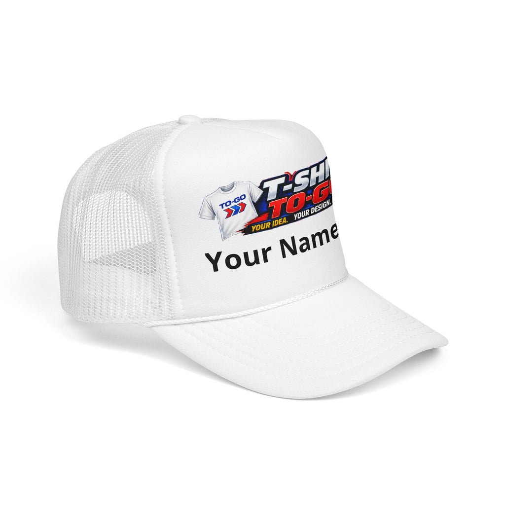 Foam Trucker Hat — Vintage Racing Logo Pink Mesh Cap