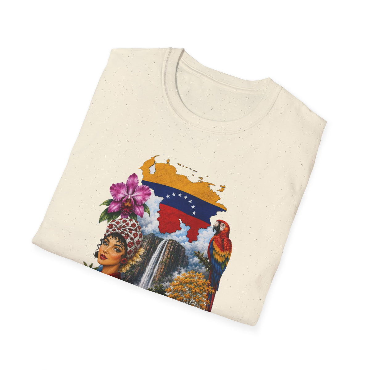 Venezuela Vintage Travel T-Shirt — Arepa, Angel Falls & Floral Retro Tee