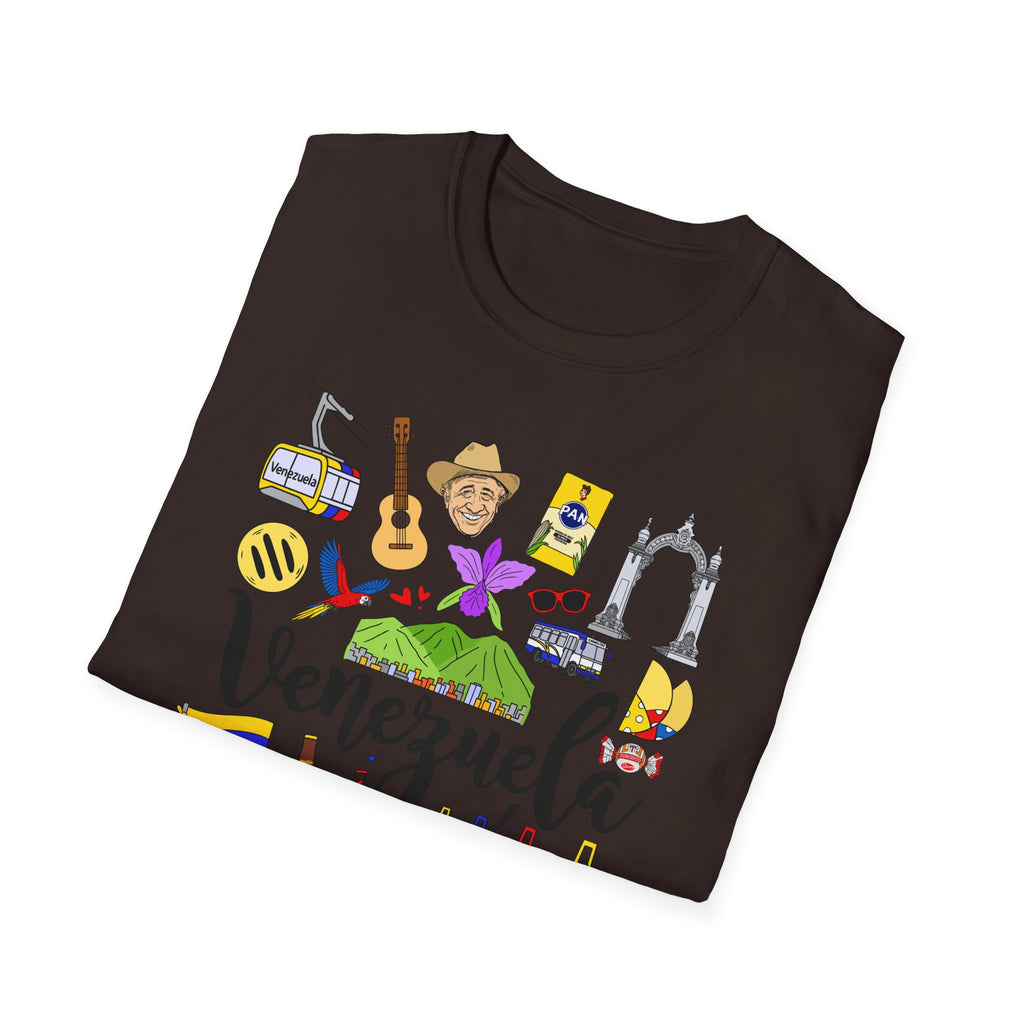 Venezuela Icons T-Shirt — Colorful Travel & Culture Graphic Tee