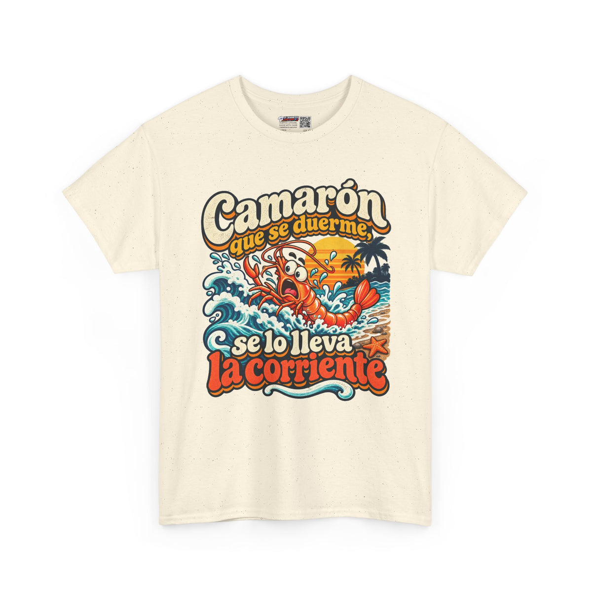 Camarón Que Se Duerma Unisex Heavy Cotton Tee