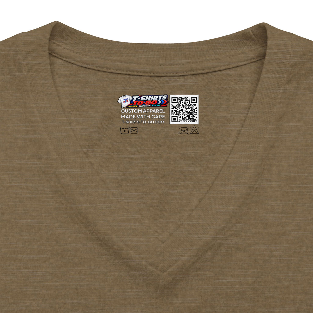 V-Neck T-Shirt — 'De Mi Maíz Ni Un Grano' Tropical Pin-Up Graphic