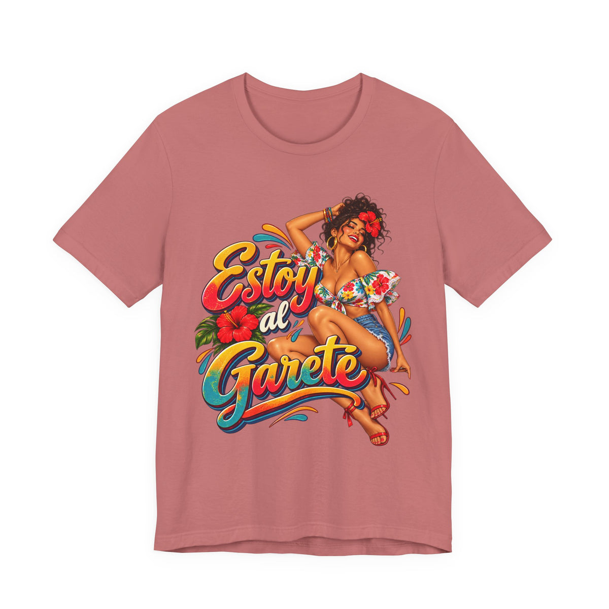 Camiseta UNISEX JERSEY BELLA+CANVA 3001 "Estoy al Garete-Boricua"