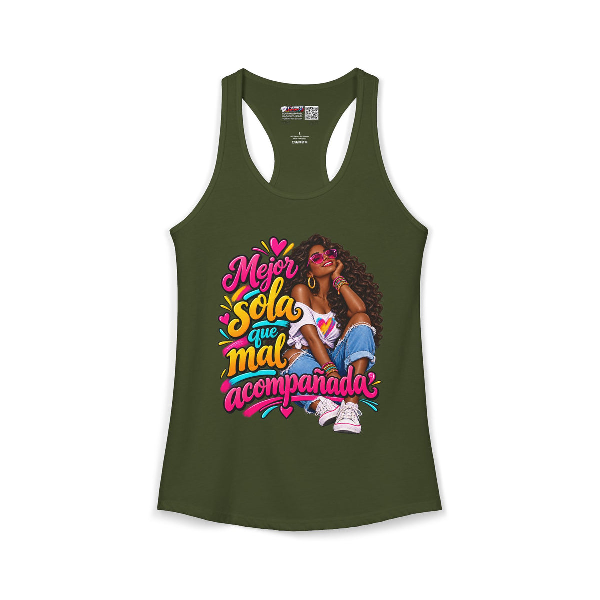 Mejor Sola Que Mal Acompañada-Latina Women's Ideal Racerback Tank TopSport