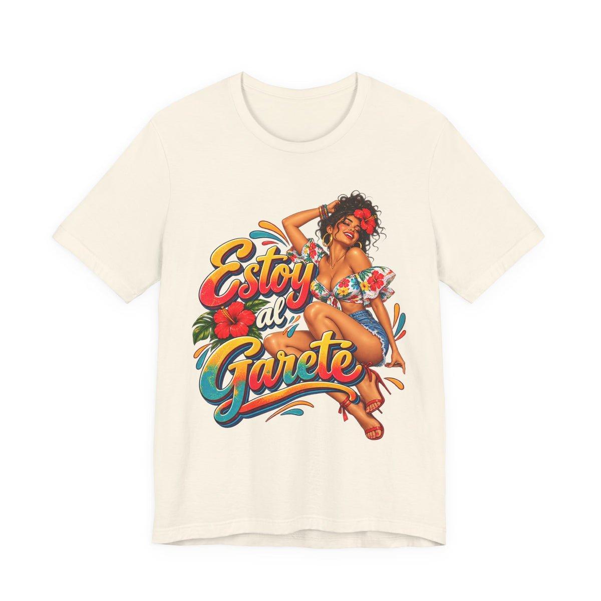 Camiseta UNISEX JERSEY BELLA+CANVA 3001 "Estoy al Garete-Boricua"