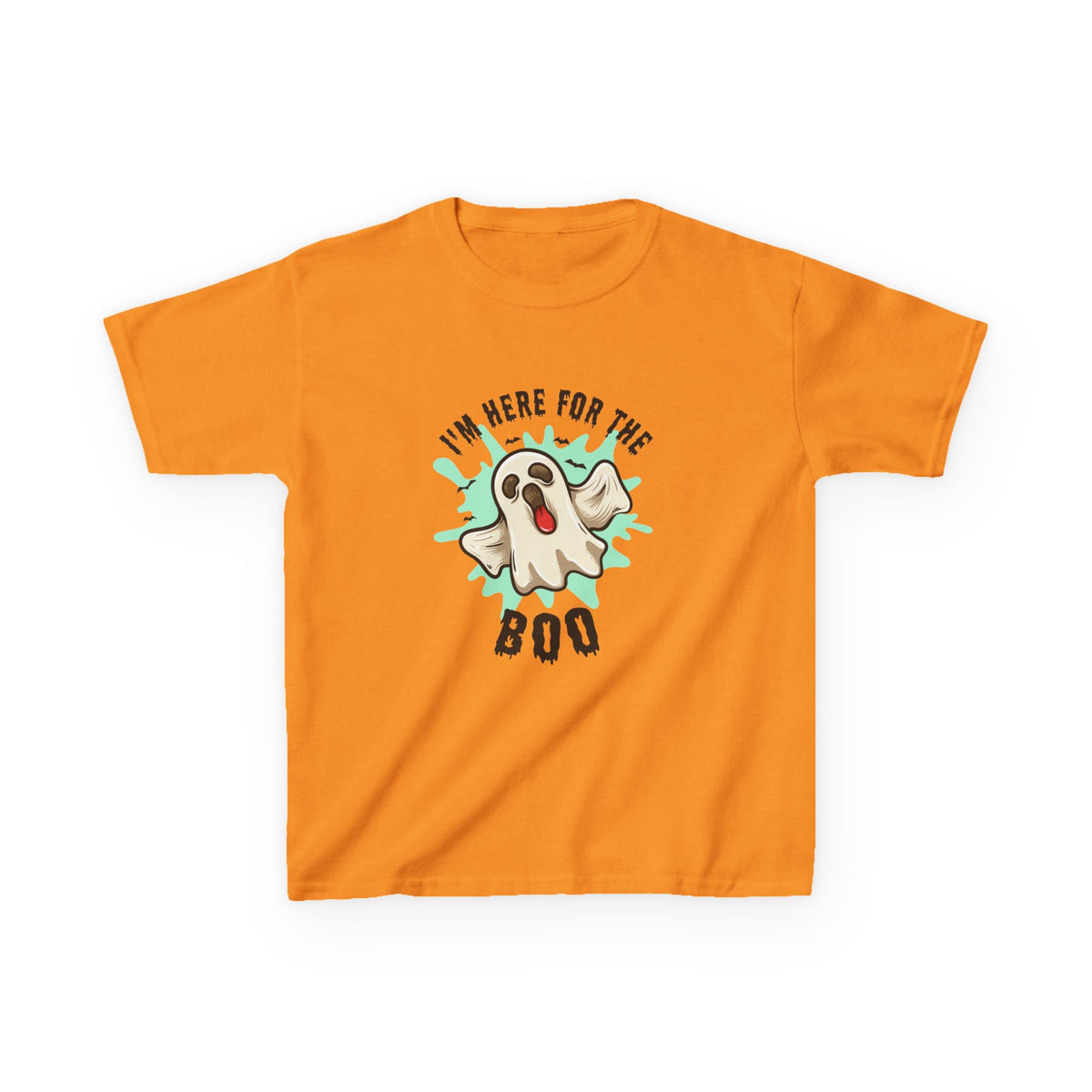 Kids Tee — “I’m Here for the Boo” Cute Ghost Halloween T-Shirt