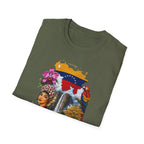 Venezuela Vintage Travel T-Shirt — Arepa, Angel Falls & Floral Retro Tee