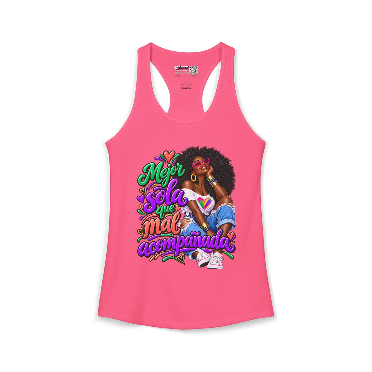 Mejor Sola Que Mal Acompañada-Afro Women's Ideal Racerback Tank TopSport