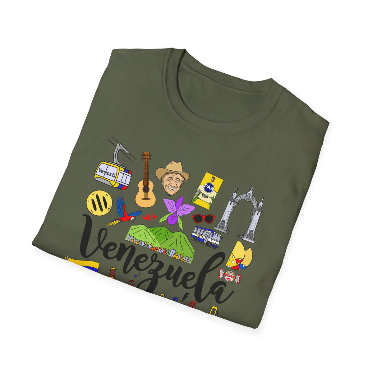 Venezuela Icons T-Shirt — Colorful Travel & Culture Graphic Tee
