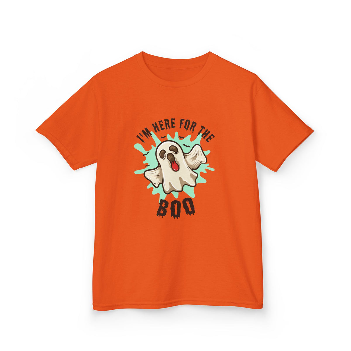 Kids Tee — “I’m Here for the Boo” Cute Ghost Halloween T-Shirt