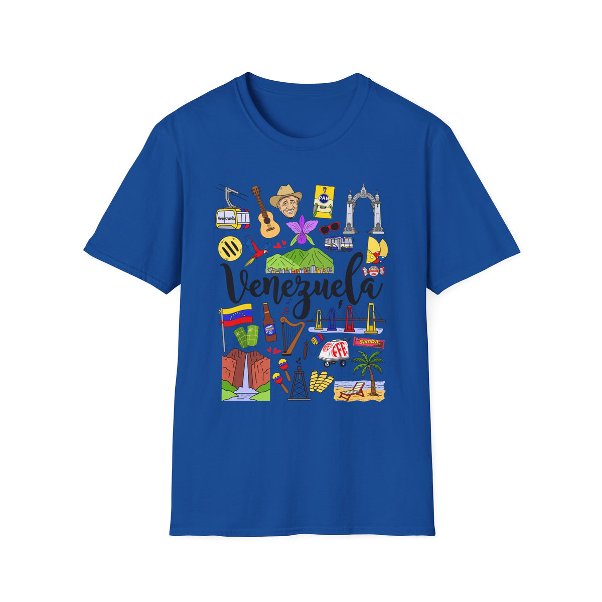Venezuela Icons T-Shirt — Colorful Travel & Culture Graphic Tee