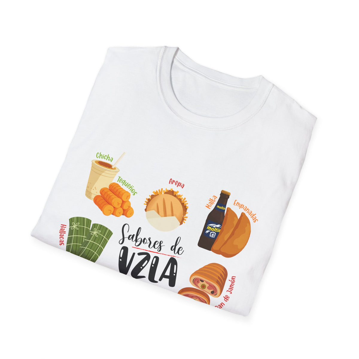 Venezuelan Foods T-Shirt - 'Sabores de Vzla' Illustrated Food Tee