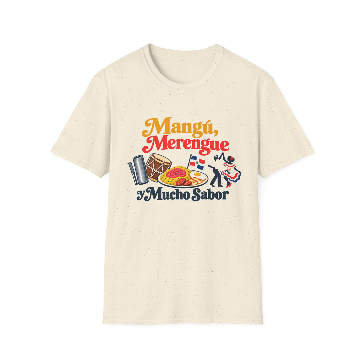 Camiseta gráfica colorida UNISEX GILDAN_6400 de Mangu y Merengue