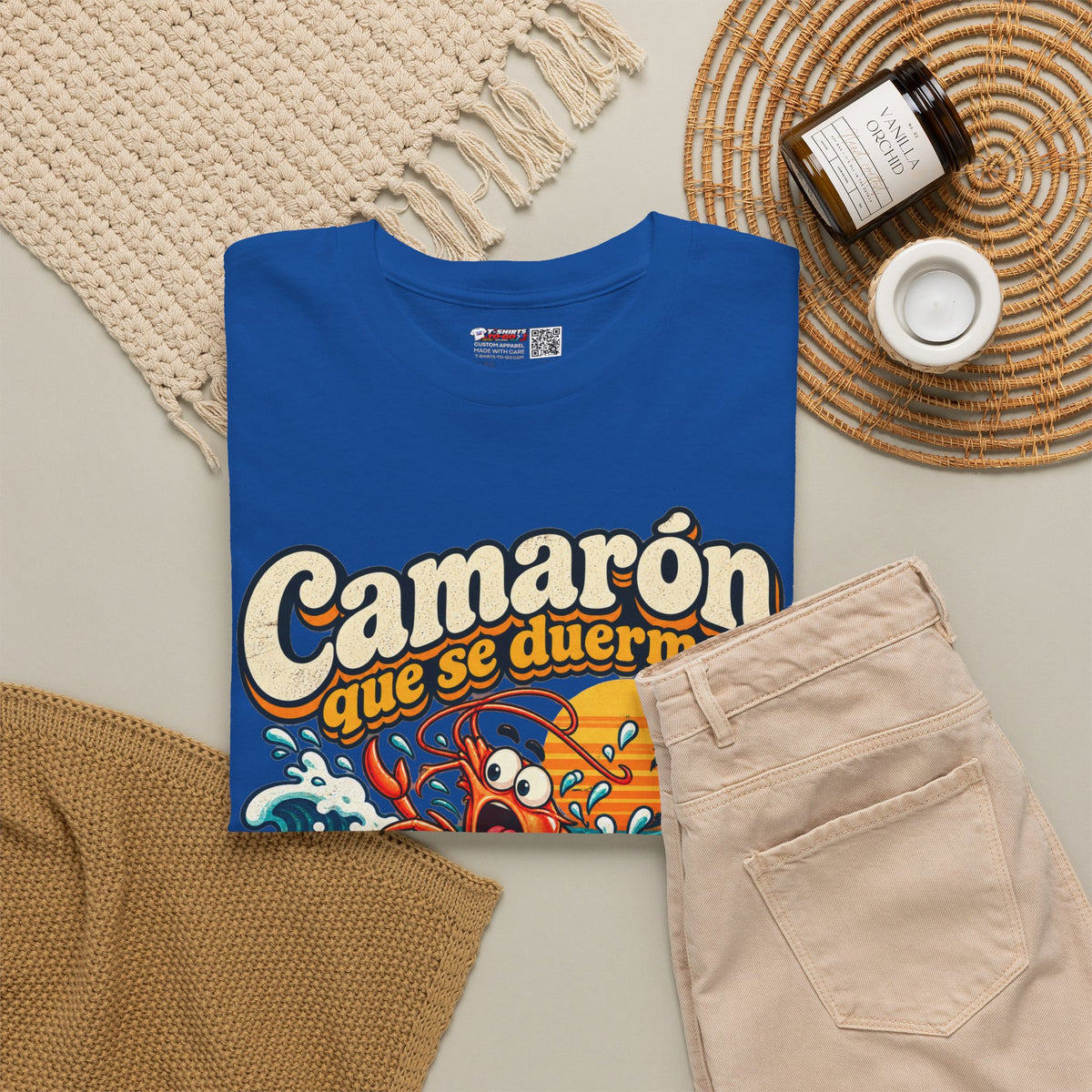 Camarón Que Se Duerma Unisex Heavy Cotton Tee