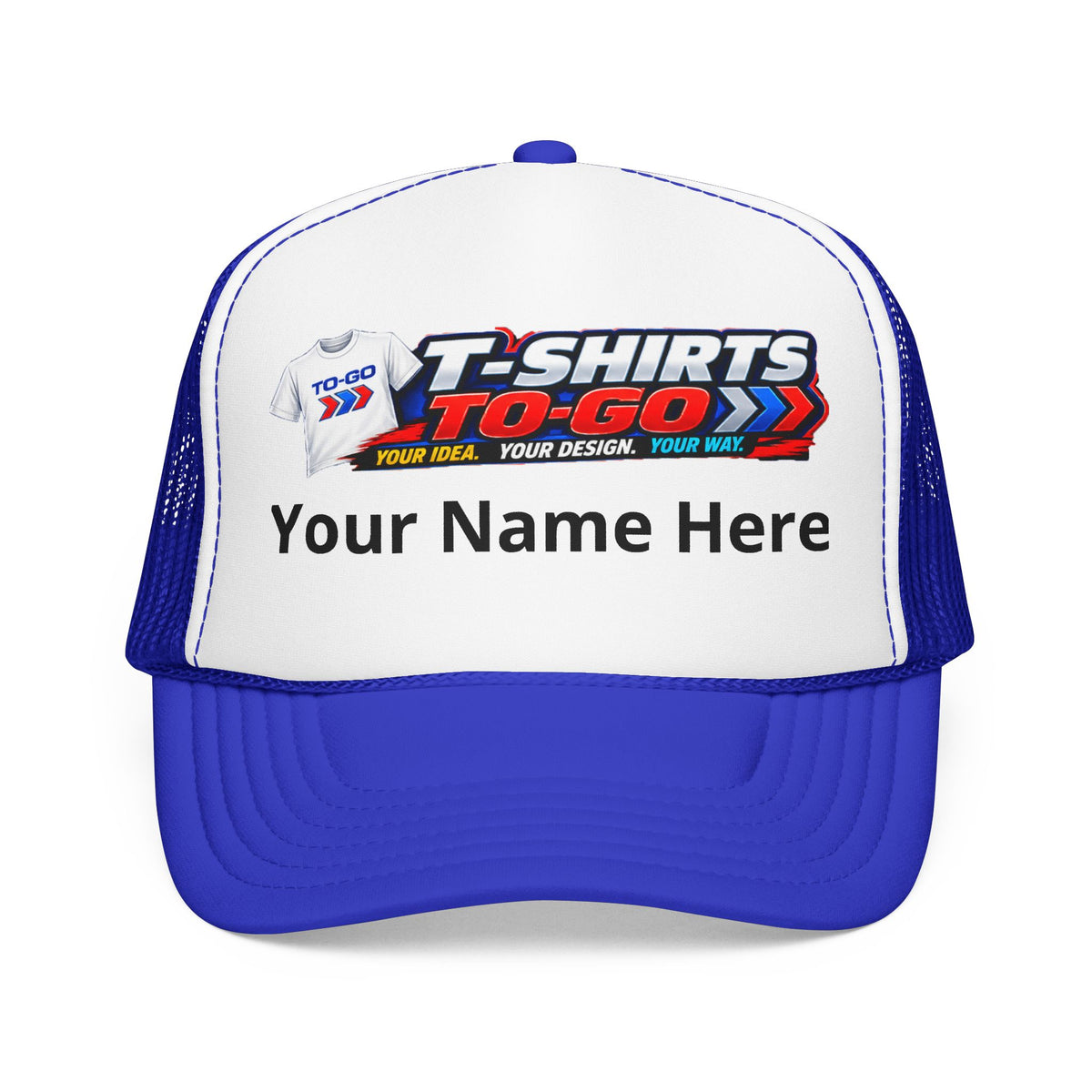 Foam Trucker Hat — Vintage Racing Logo Pink Mesh Cap