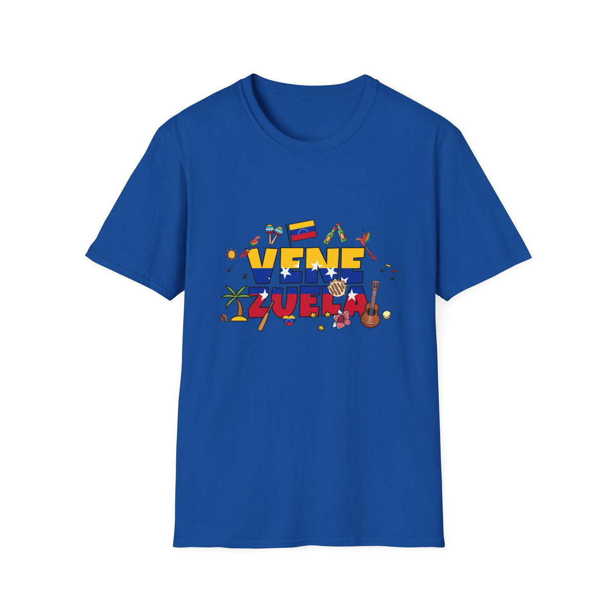 Venezuela Pride T-Shirt — 'Venezuela' Colorful Flag & Cultural Icons Tee