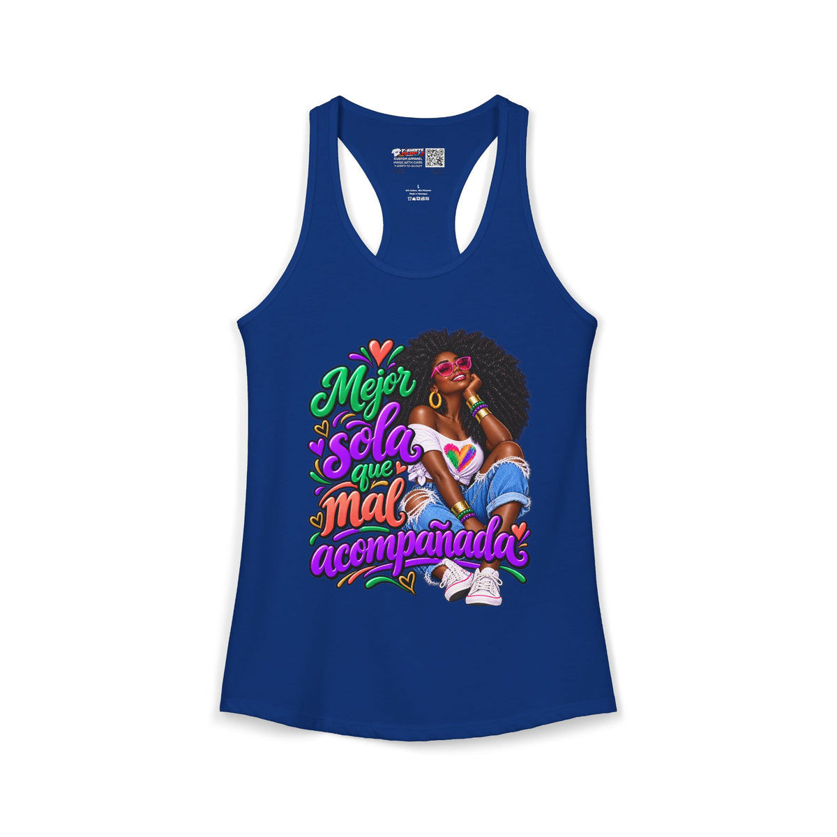 Mejor Sola Que Mal Acompañada-Afro Women's Ideal Racerback Tank TopSport