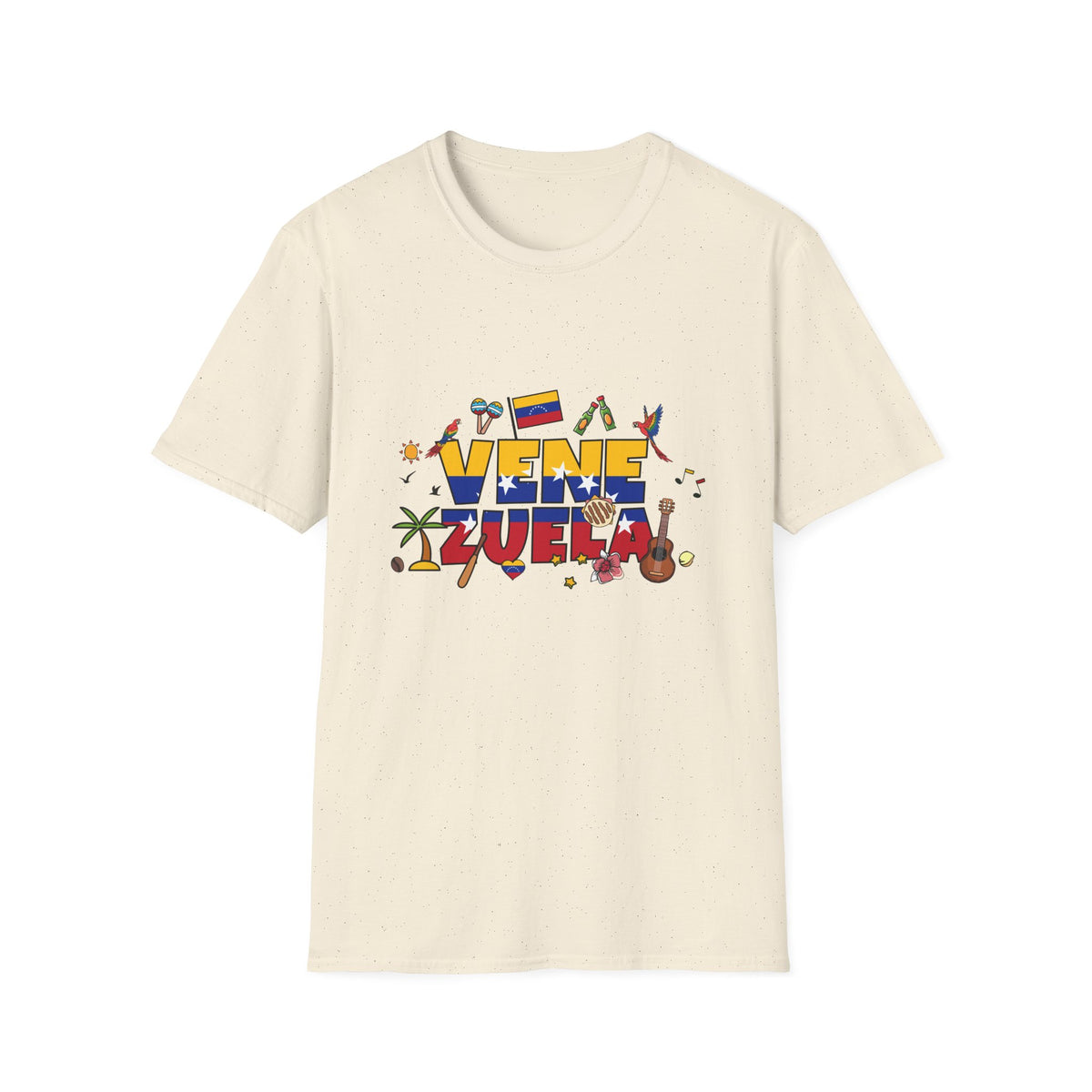 Venezuela Pride T-Shirt — 'Venezuela' Colorful Flag & Cultural Icons Tee