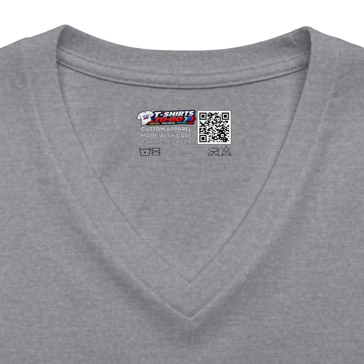 V-Neck T-Shirt — 'De Mi Maíz Ni Un Grano' Tropical Pin-Up Graphic