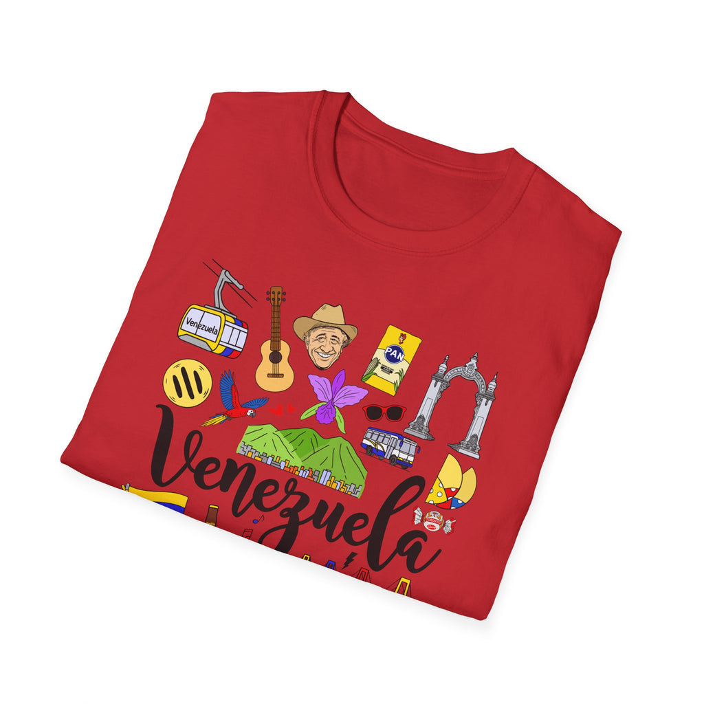 Venezuela Icons T-Shirt — Colorful Travel & Culture Graphic Tee