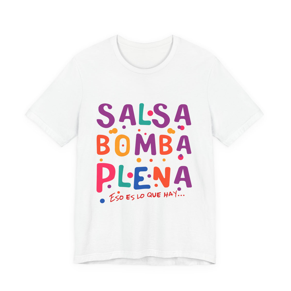 Salsa Bomba Plena Graphic Tee — Colorful Puerto Rican Music Dance Shirt
