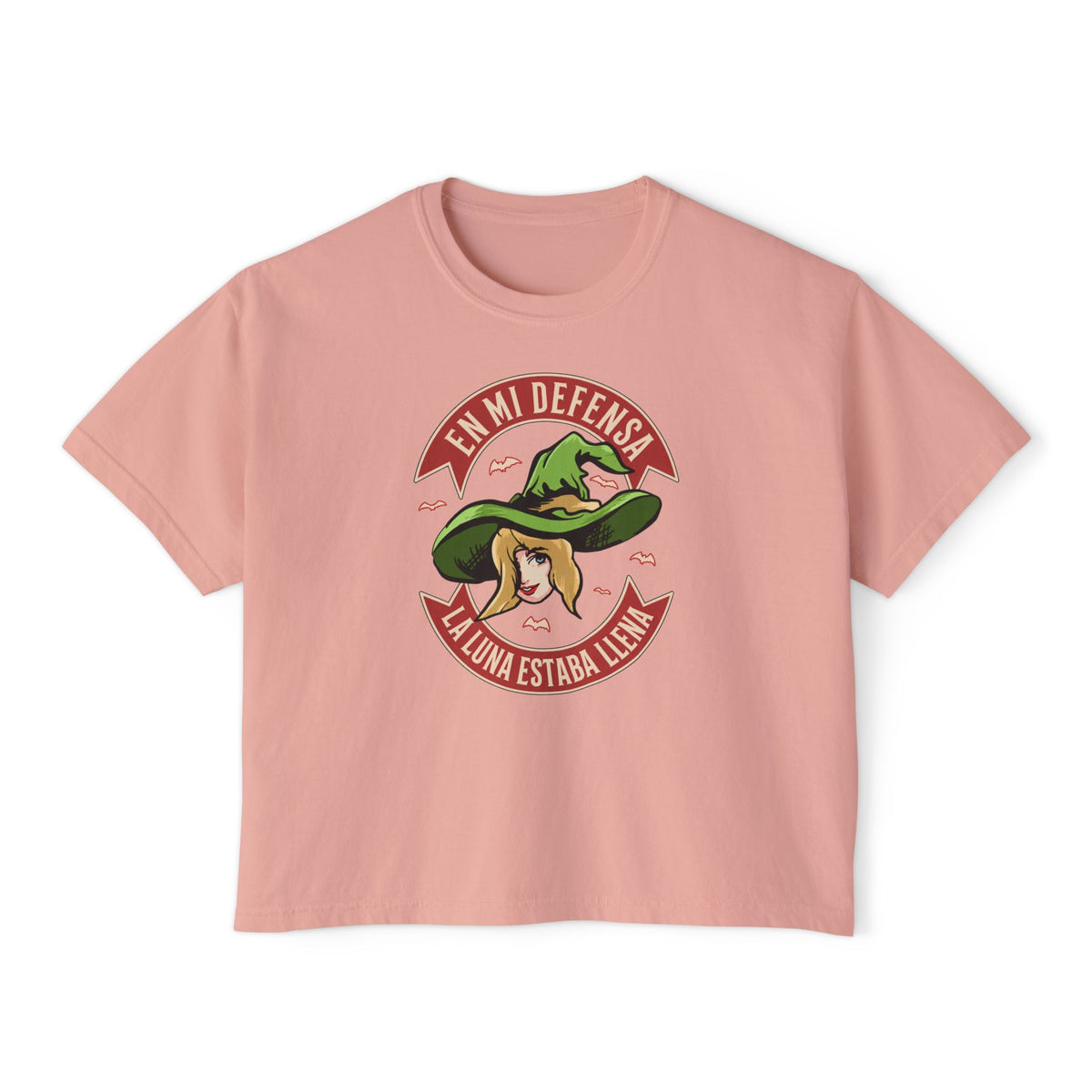 Women's Boxy Tee — "En Mi Defensa La Luna Estaba Lejana" Retro Cowgirl Graphic