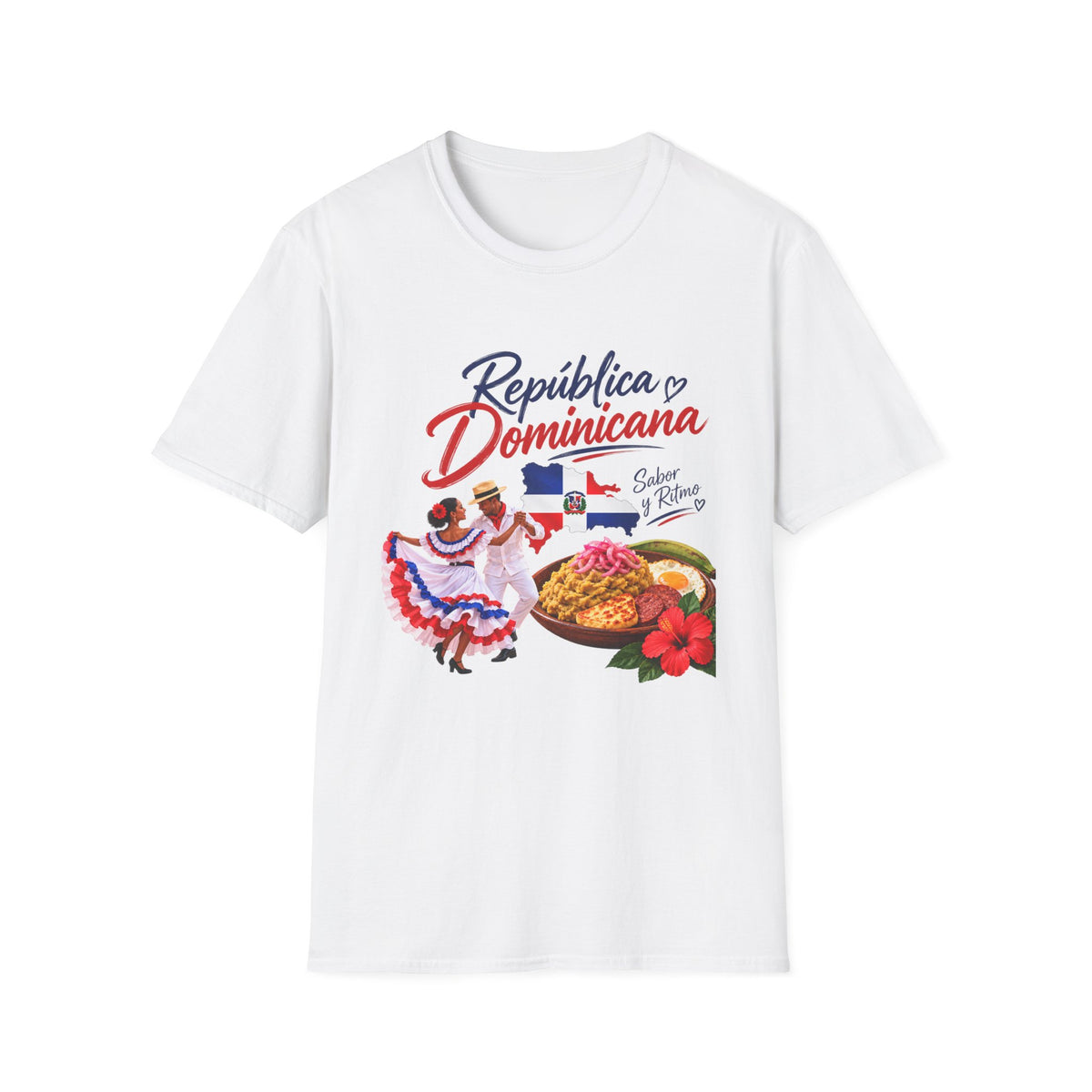 Camiseta gráfica colorida UNISEX Sabor y Ritmo GILDAN_6400