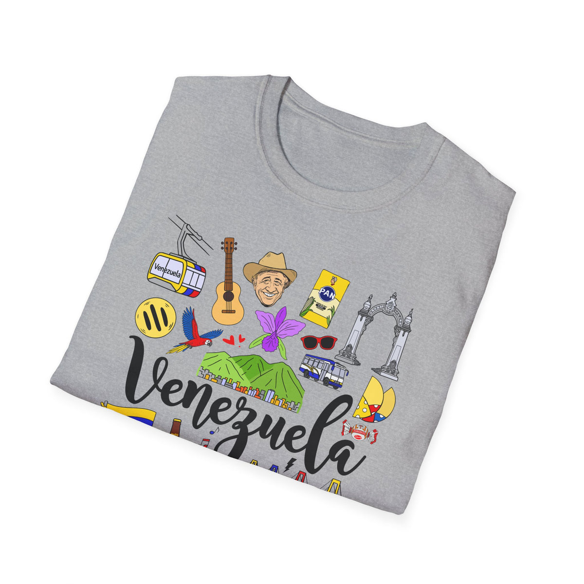 Venezuela Icons T-Shirt — Colorful Travel & Culture Graphic Tee