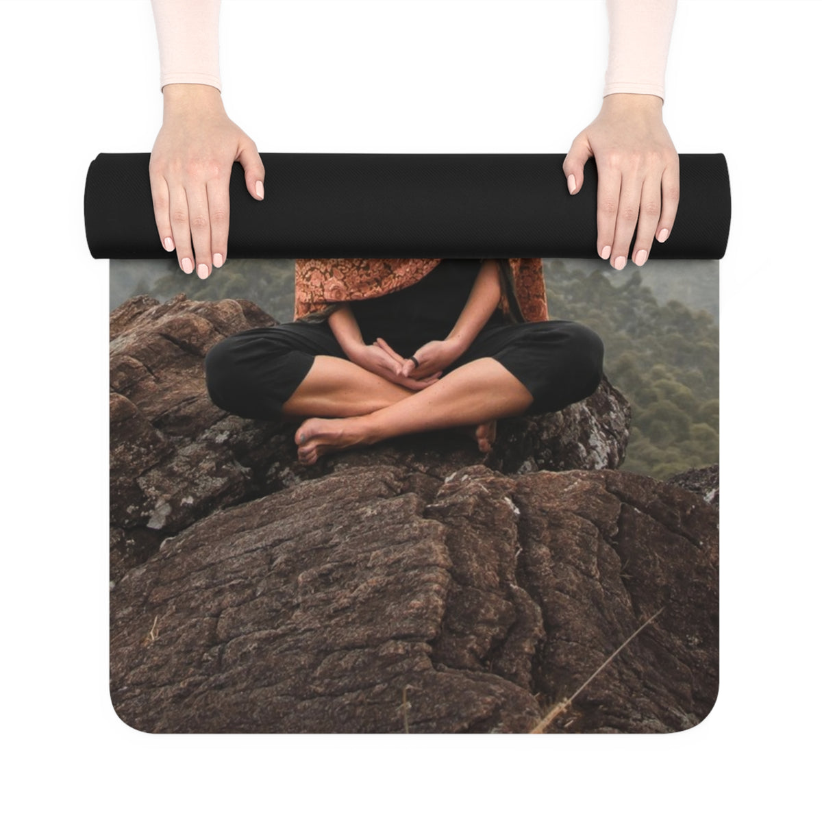 Personalized Meditation Yoga Mat – Custom Name or Message