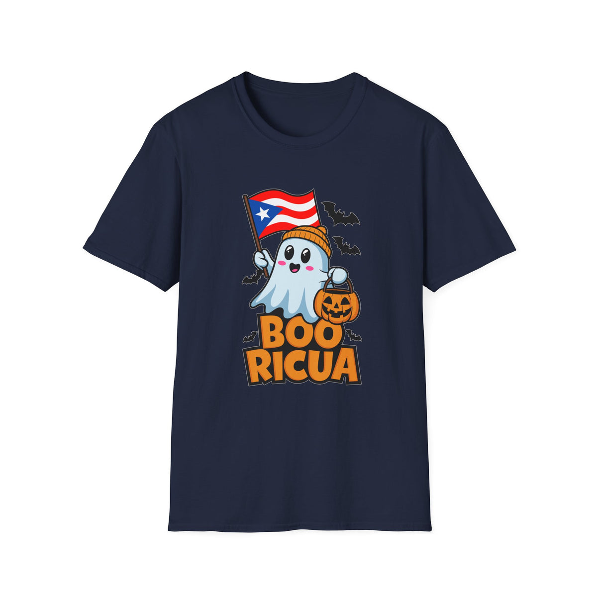 Boo Ricua T-Shirt — Puerto Rican Flag Halloween Ghost Tee