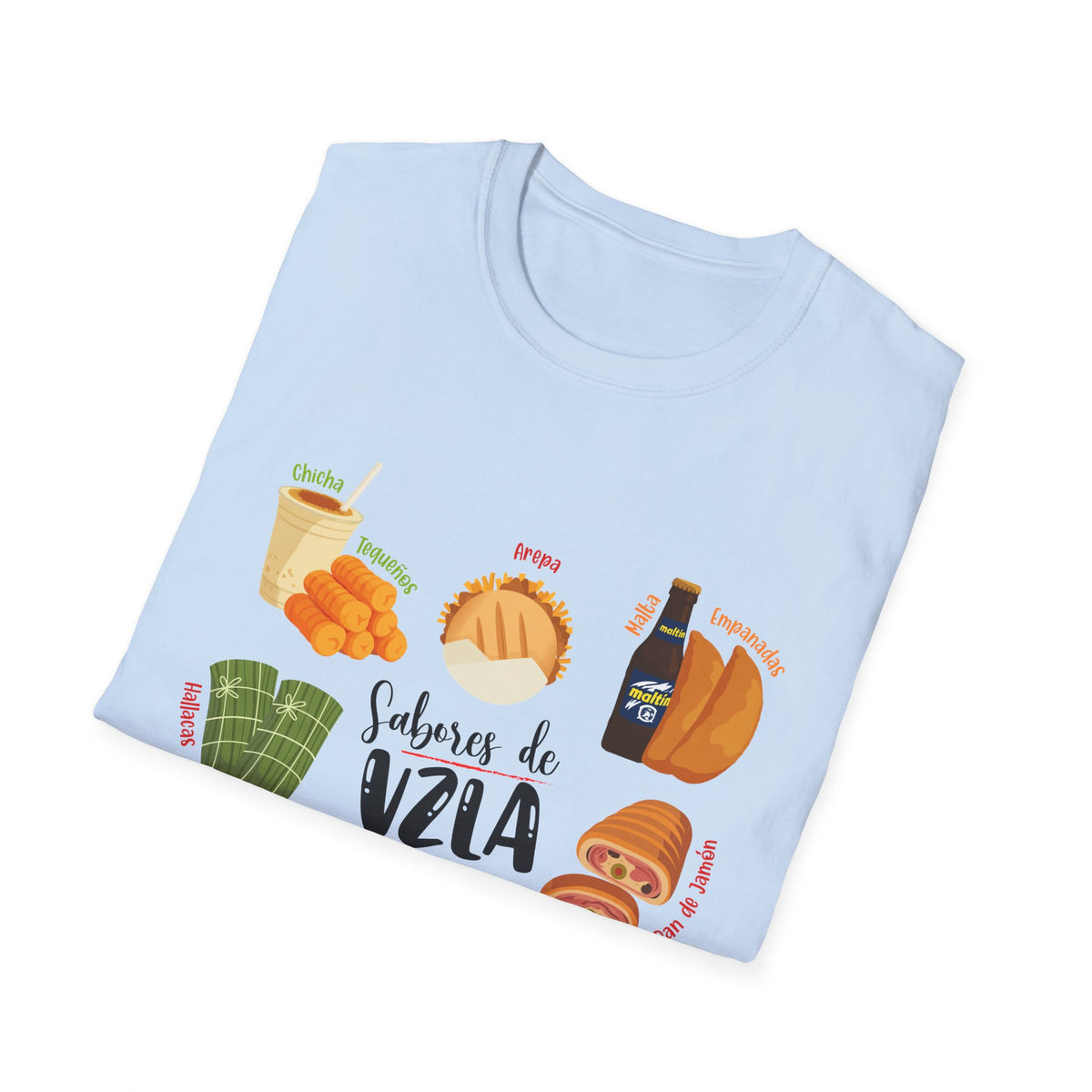 Venezuelan Foods T-Shirt - 'Sabores de Vzla' Illustrated Food Tee