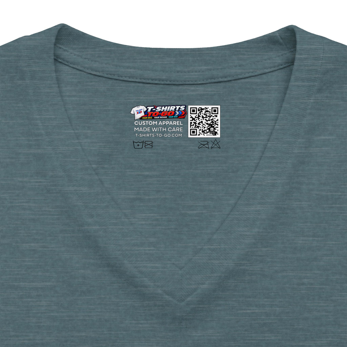 V-Neck T-Shirt — 'De Mi Maíz Ni Un Grano' Tropical Pin-Up Graphic