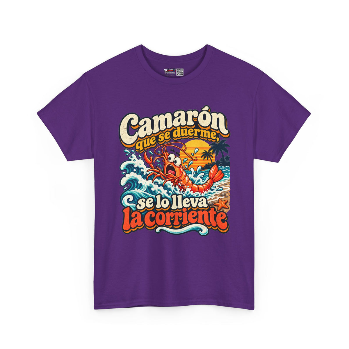 Camarón Que Se Duerma Unisex Heavy Cotton Tee