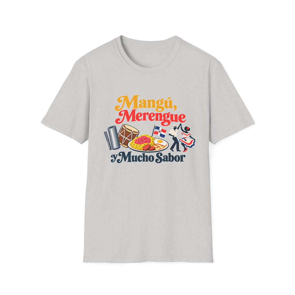 Camiseta gráfica colorida UNISEX GILDAN_6400 de Mangu y Merengue