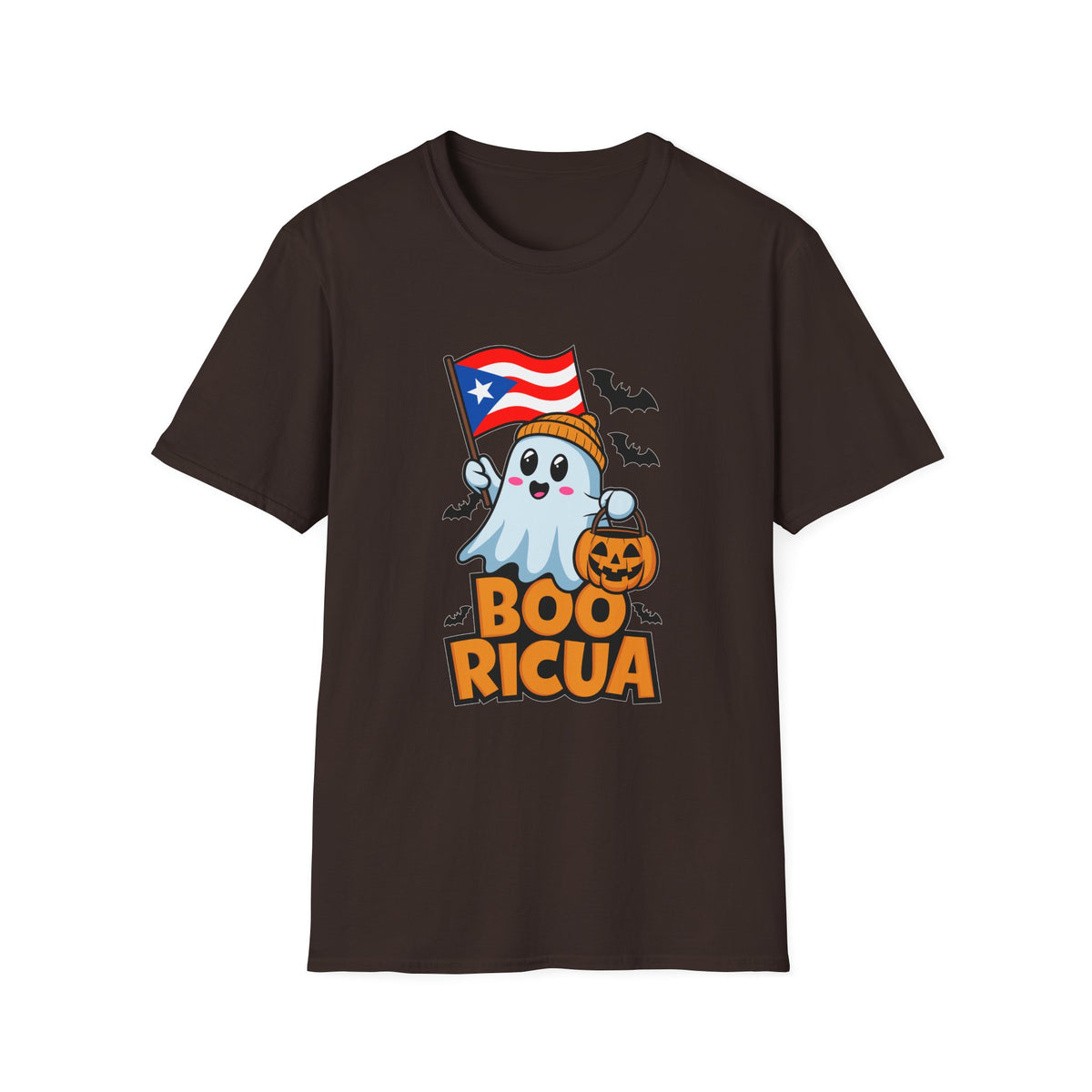 Boo Ricua T-Shirt — Puerto Rican Flag Halloween Ghost Tee