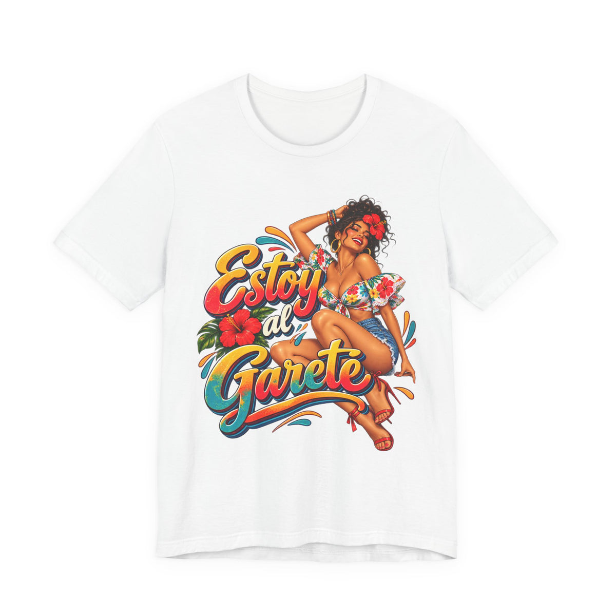 Camiseta UNISEX JERSEY BELLA+CANVA 3001 "Estoy al Garete-Boricua"