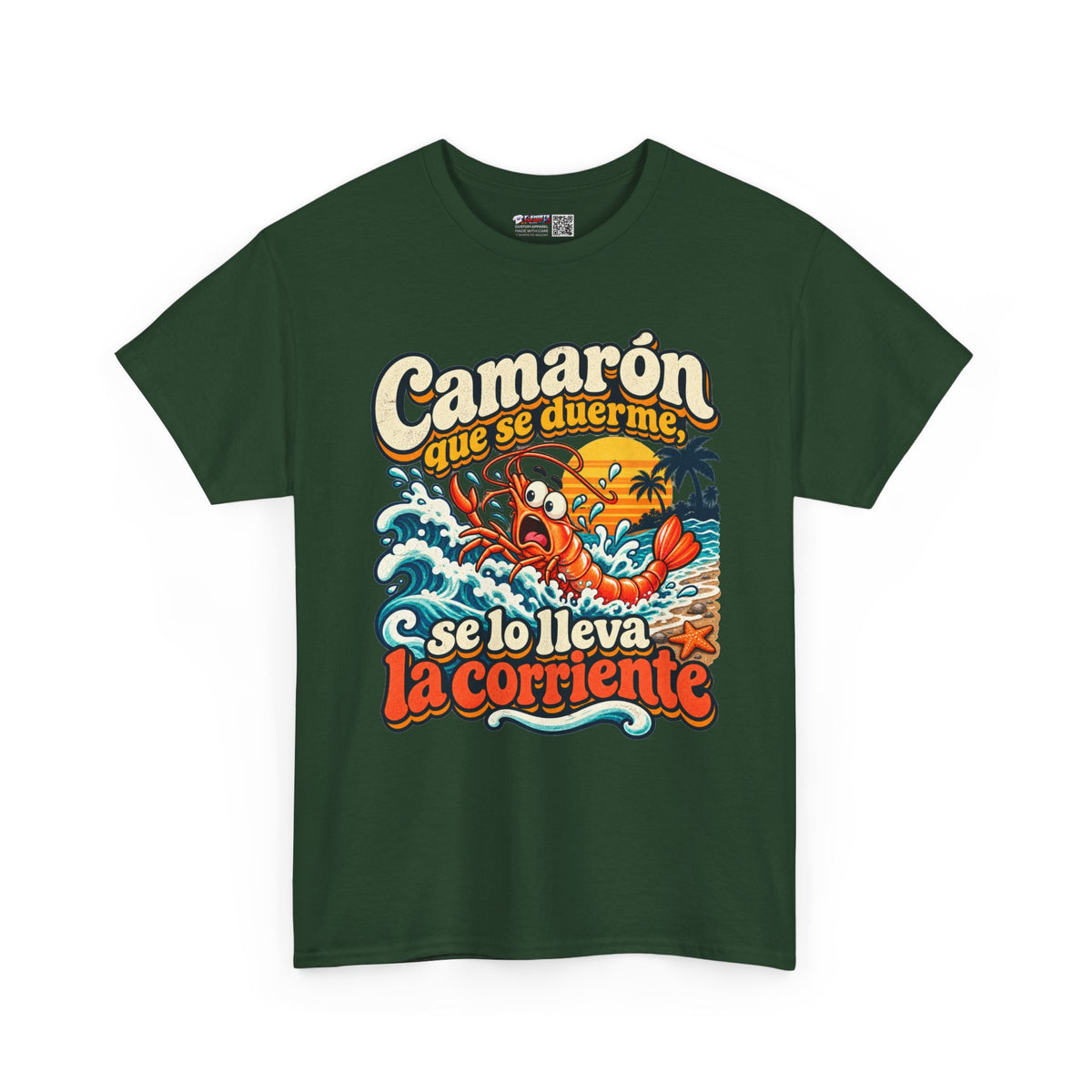 Camarón Que Se Duerma Unisex Heavy Cotton Tee